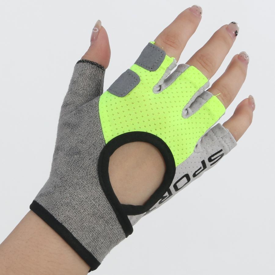 Breathable Half Finger Gym Gloves for Women Men, Anti-Slip Padded Palm Workout Gloves, Fingerless Weight Lifting Gloves for Fitn