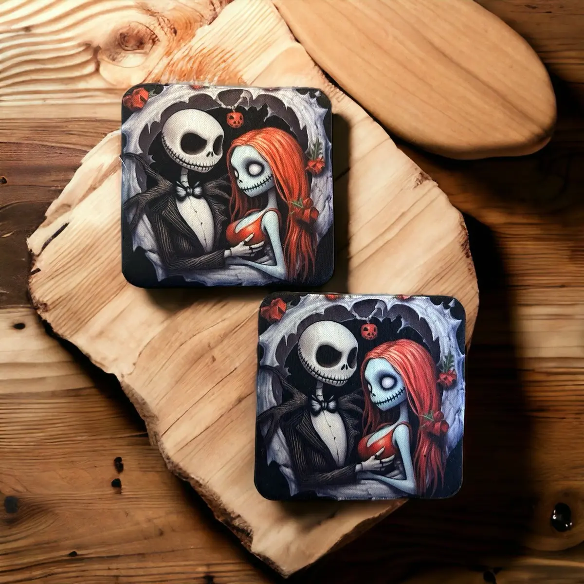 Jack & Sally Neoprene Coasters