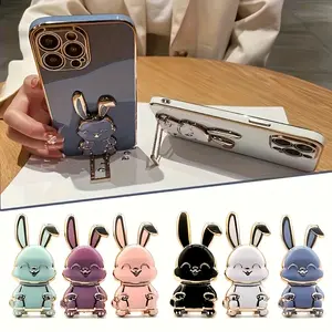Back-to-Phone Case Holder TikTok Influencer Push-Pull Hardware Lever Desktop Lazy Rabbit Stand