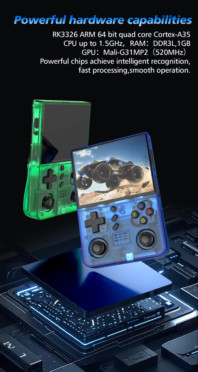 R40XX Pro Max Retro Handheld Game Console with Linux OS 3000mAh Battery 64GB/128GB Storage 20000 Classic Games WiFi Connectivity