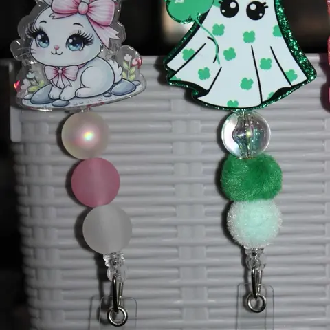 Badge Reel with beads