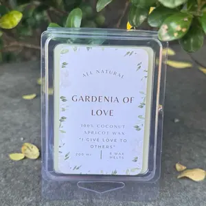 Gardenia of Love 200 ml Melting Wax - All Natural Coconut Wax with "Give Love to Others" Scent - Long-Lasting Scent for Home Decor - Candle