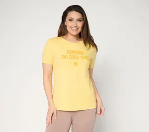 AnyBody Cozy Knit Jersey Crewneck Message Top AnyBody Cozy Knit Jersey Crewneck Message Top
