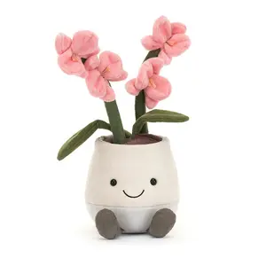 Jellycat Amuseables Bluebell & Pink Orchid Plush Gift Set with Jellycat Bag, Cute Soft Flower Toys, Floral Gift for Her