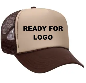 Blank Custom Ready for LOGO/ Listo para LOGO Snapback Hat/Gorra - Brown/Tan Foam Trucker Hat