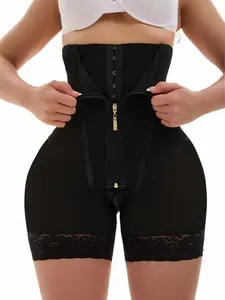 Lace Anti-Slip Butt Lifter Panties, Thighs Control Shapewear Shorts, Fajas, Tummy Control High Waist Body Shaper Bottoms, Waist Cincher, Hip Enhancer Colombian Shapewear Panty, Elegance, Suitable For Everyday, Daily or Training