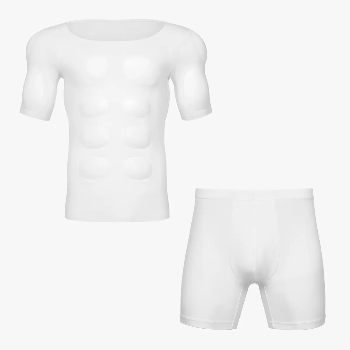 White Top + White Padded Butt Briefs