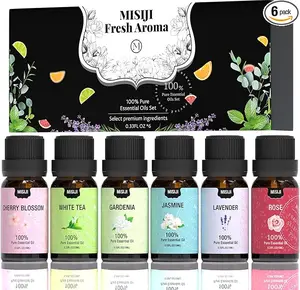Essential Oils Set- Essential Oils for Diffuser for Home,Diffuser Oils Scents for Aromatherapy,Laundry,Candle&Soap Making,Humidifiers 6 X 10 ML Scented Perfume Fragrance Freshener