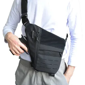 Concealed Carry Sling Bag for Men, Chest Holster Bag of Pistols Anti-Thief Crossbody Daypack Personal Pocket Sling Pack