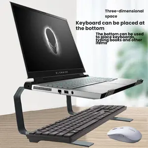 Ergonomic Laptop Stand Dual Layer Vertical Tube Design, Full Metal Thickened Desktop Support, Height Adjustable for Better Neck Comfort