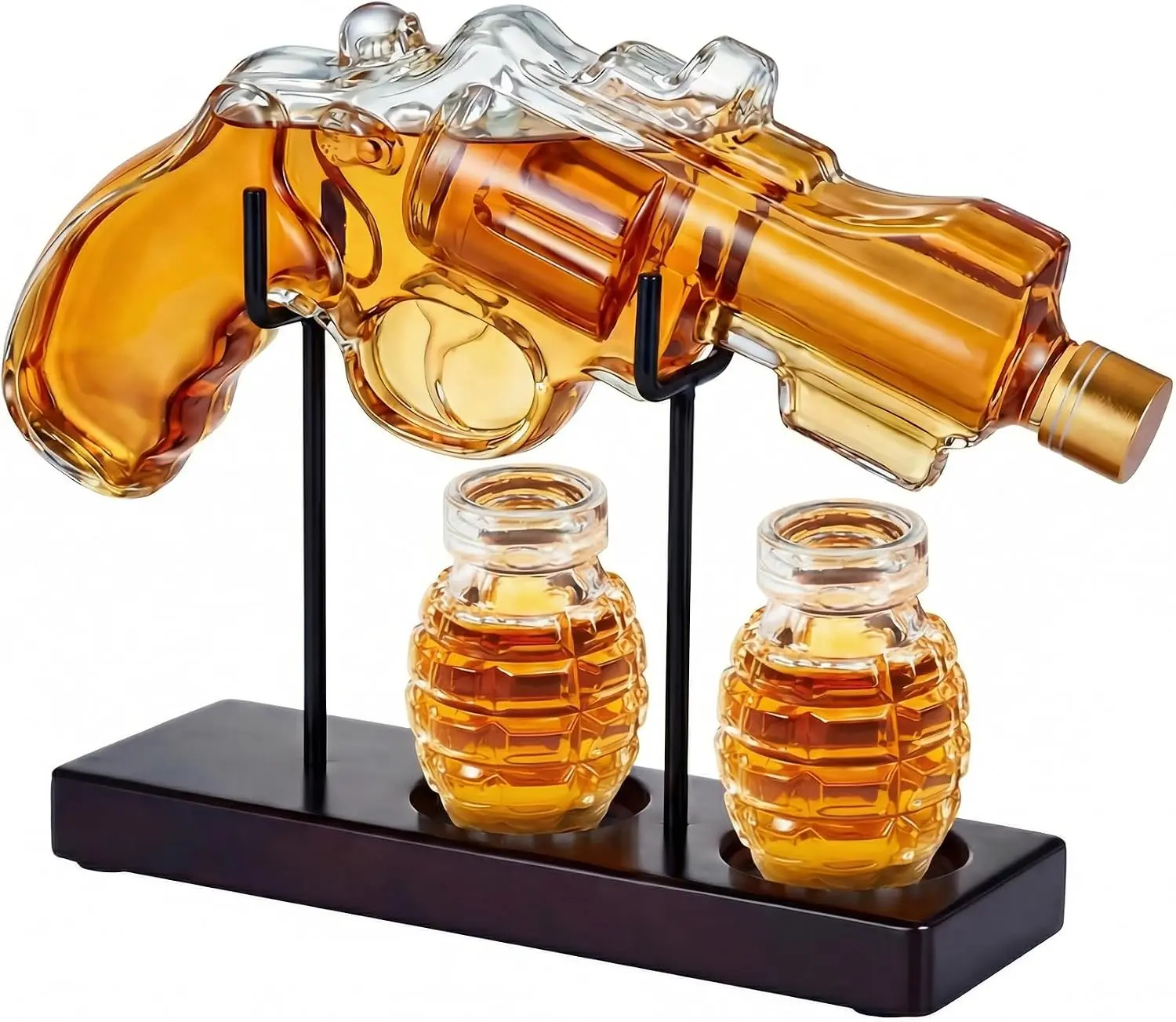 Kollea Military Style Whiskey Decanter Gift Set with Luxury Gift Box&Shot Glass,Bar Party Drink Container & Man Cave Decor,Gifts for Men and Women,Perfect Presents for Retirement,Birthday & Anniversary,Empty Decanter,No Alcohol Included,Home Decor