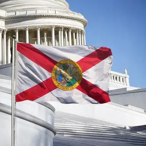 Florida US Flag 3x5ft 90x150cm USA State Banner USA States Flags Design Custom Indoor Outdoor Decor Banners Polyester UV Resistance Double Stitched