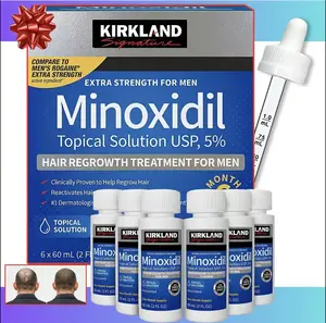 Kirkland 5% Minoxidil Hair GrowthBooster - Unisex 3-Month Supply IStops Thinning, Boosts Density.
