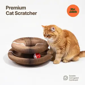 Cat Accordion Magic Scratcher 2-Piece Set (Scratcher + Bell Ball)Foldable, Portable & Wear-Resistant CardboardClaw Grinding & Interactive ToySelf-Entertainment Boredom Relief Essential