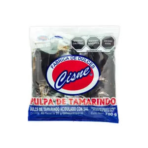 Cisne Tamarindo Pulpa 20pk/700g Acidulated with Salt Candy 20 Pieces of 35g