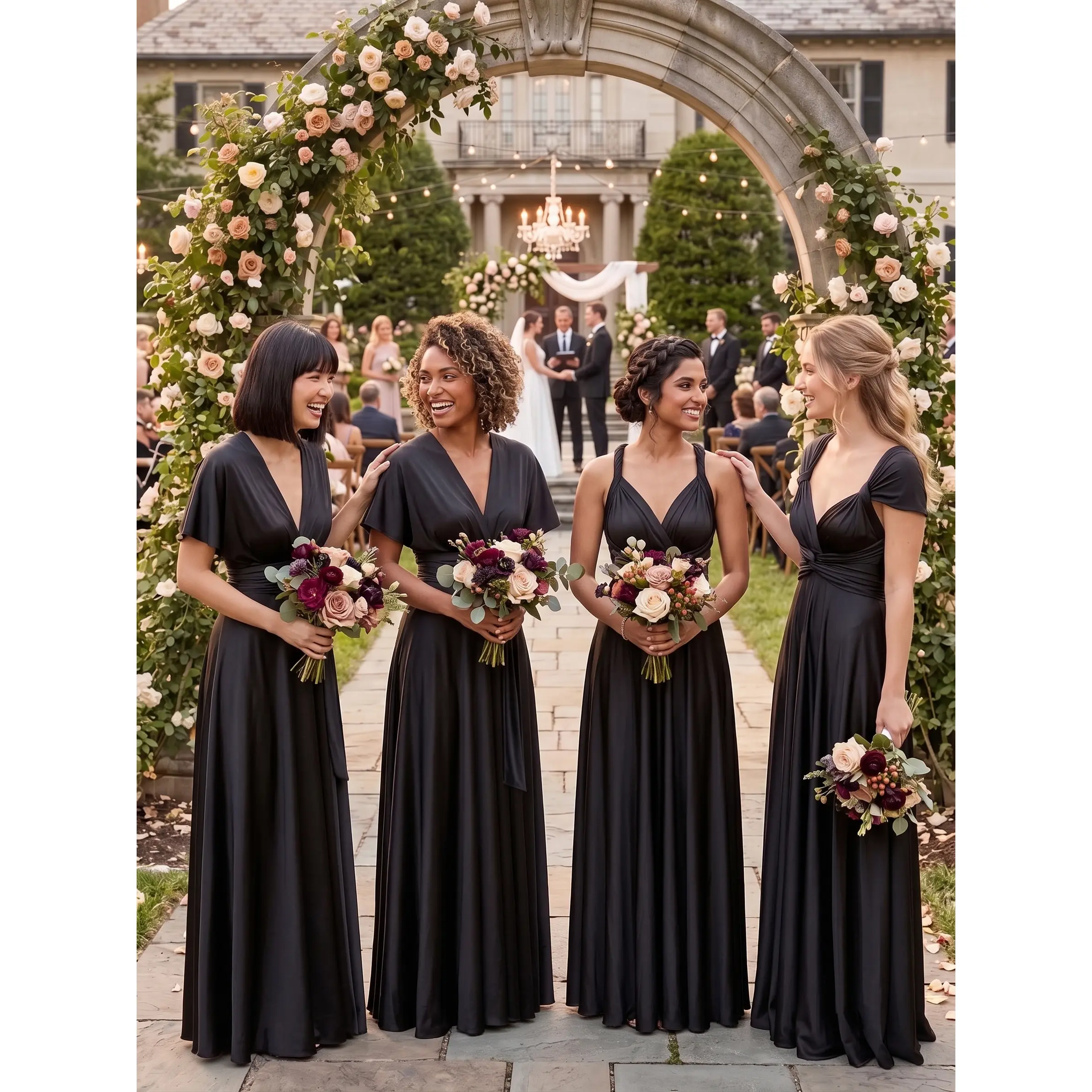 Women's Multiway Convertible Maxi Dress – Infinity Long Sleeveless Bridesmaid Dress for Wedding Guest, Formal Evening Gown, Casual Party & Maternity (Fits All Body Types)