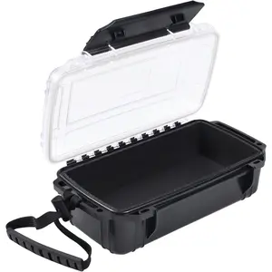 Small Waterproof Hard Dry Box with Foam Padding, Watertight Protective Storage Container for Phone, Perfect for Kayaking and Boating