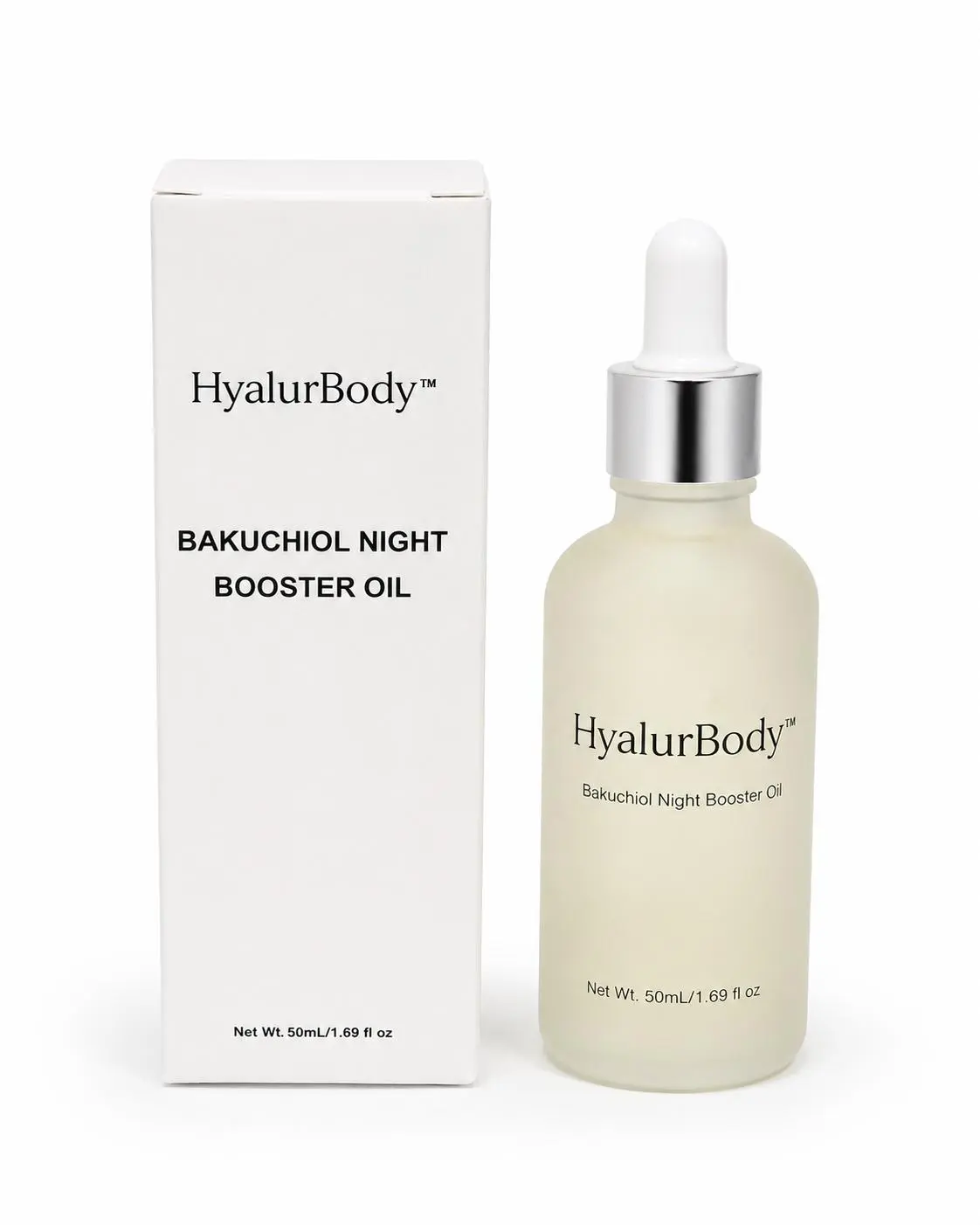 HyalurBody™ 2% Bakuchiol Blend Night Booster Oil, Cosmetic Skincare Serum for Adults - Conditioning, Radiant Glow, Moisturizer, Hydrate, Skin Repair, Oil-Based Serums & Essences, Natural Skin Oils Serums & Essences