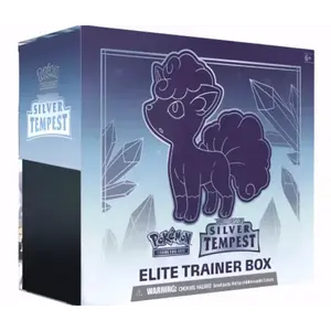 Pokémon TCG ETB: Sword & Shield Silver Tempest Elite Trainer Box - Includes 8 Booster Packs, 65 Card Sleeves, 45 Energy Cards, and More