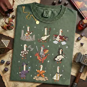 Silly Goose DND Shirt - Funny Dungeon Master Gift, Comfort Colors Fantasy Nerd Sweatshirt, Dungeons Roleplaying Gamer Shirt