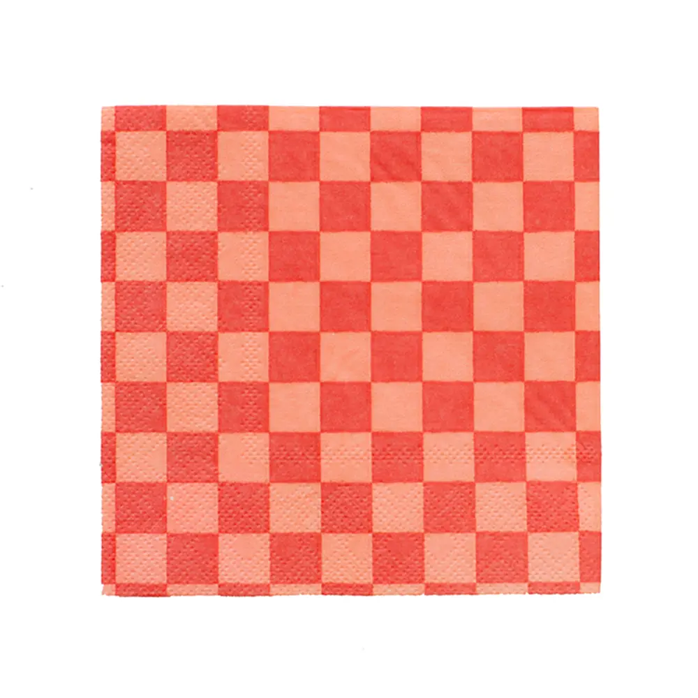 RED CHECKER NAPKINS