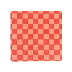 RED CHECKER NAPKINS