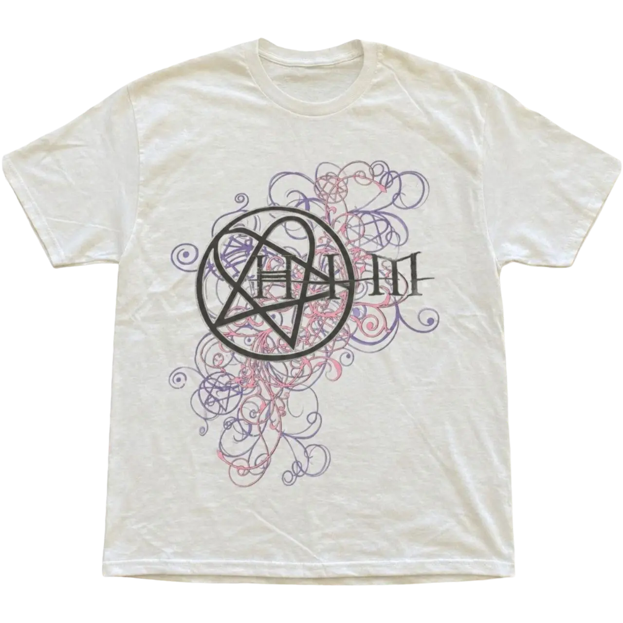 Heartagram Y2K T-Shirt, Gothic Symbol Graphic Tee, Emo Rock Aesthetic Shirt, Vintage Alternative Grunge Tee, Dark Streetwear Gift for Men Women