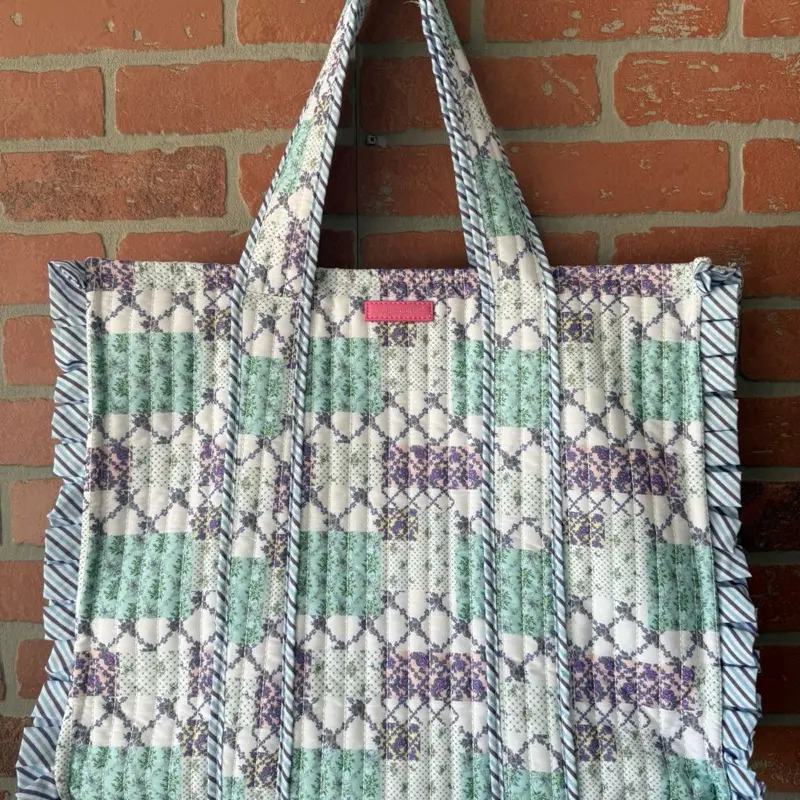 Quilted Patchwork Tote Bag