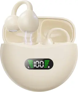 42-hour sports earphones, Bluetooth headset with stereo bass and ear-hook design, featuring ENC noise reduction microphone, IPX7 waterproof earphones, suitable for sports, workouts, driving, walking, running, compatible with iPhone and Android systems (li