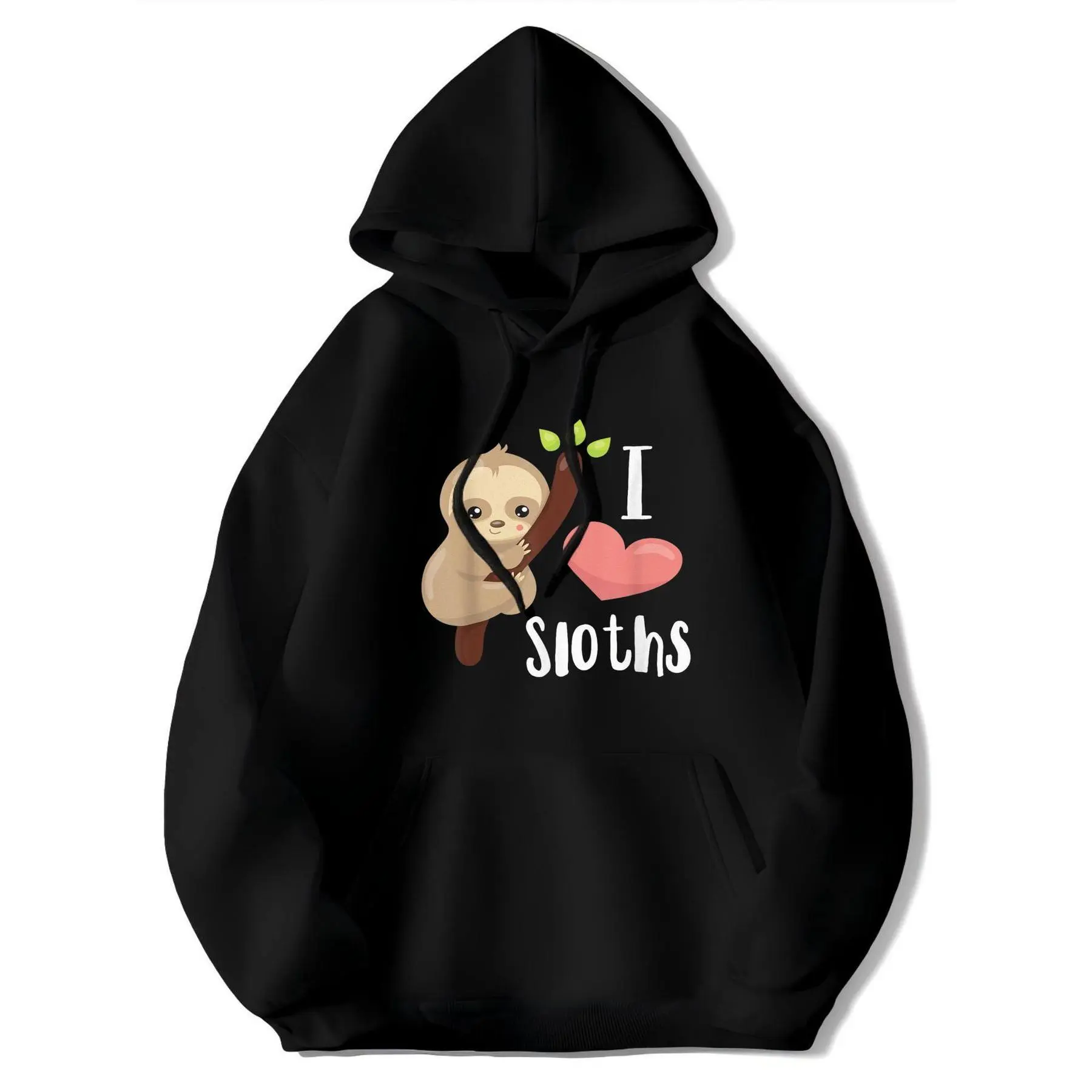 Men's Fitted Classic Sloth Graphic Hoodie - Casual Long Sleeve Pullover Tops, Soft Breathable All-Season Fabric, Multi-Size Fashion Vibe Sportswear, Cold Wash, Machine Wash, Do Not Dry Clean, Ideal Gift for Christmas Father's Day, Cute Sloth, All Seasons