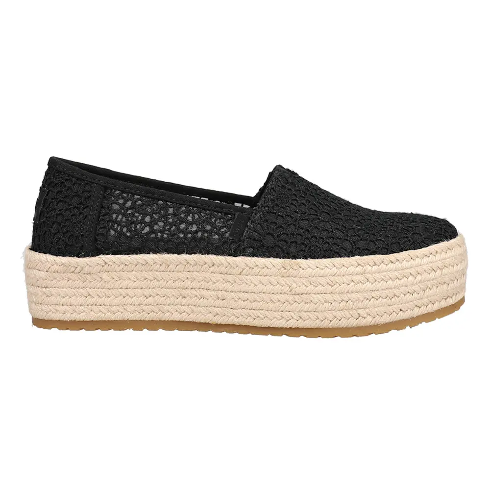 TOMS Womens Valencia Platform Espadrille Flats Casual - Black TOMS Womens Valencia Platform Espadrille Flats Casual - Black