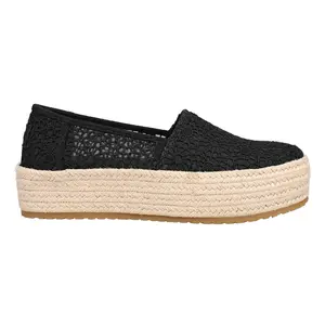 TOMS Womens Valencia Platform Espadrille Flats Casual - Black TOMS Womens Valencia Platform Espadrille Flats Casual - Black