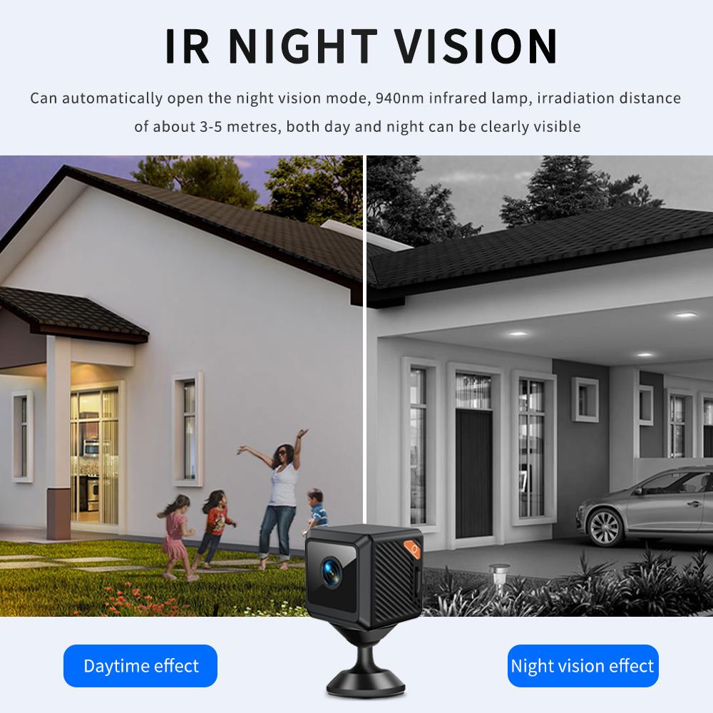 W02 1080P Mini Wireless Indoor Home Security Camera WiFi Pet Camera Baby Monitor Motion Detection Smart Alerts Infrared Night Vision Cloud SD Card Storage App Control Recording Surveillance with W02 1080P Mini Wireless Indoor Home Security Camera WiFi Pet Camera Baby Monitor Motion Detection Smart Alerts Infrared Night Vision Cloud SD Card Storage App Control Recording Surveillance with