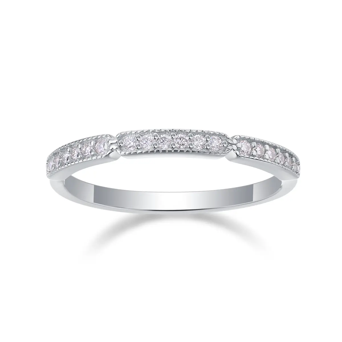 [#R003] Moonbeam Fine Jewelry 925 Moissanite 1 Carat Ariadne Moissanite Infinity Band For Women