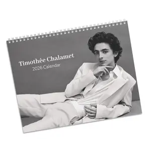 Timothée Chalamet 2026 Calendar, Aesthetic Celebrity Wall Calendar with Stylish Portraits, Premium Matte Paper, Unisex Decor for Fans, Unique Holiday Gift for Her & Friends