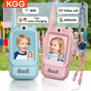 Kids Toy Walkie Talkies with Video Call, Fun Voice Changer & 650mAh Battery, 2.0" IPS Screen, 2.4G WiFi, Long Range Transceiver for Boys Girls Outdoor Camping