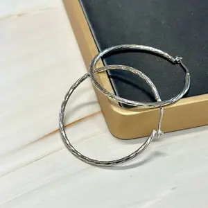 Arracadas de plata 925 estilo torsal / Sterling silver 925 twisted hoop earrings