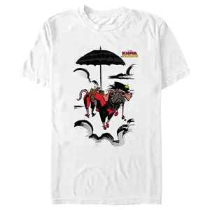 Men's Marvel: Deadpool & Wolverine Dogpool in the Clouds T-Shirt