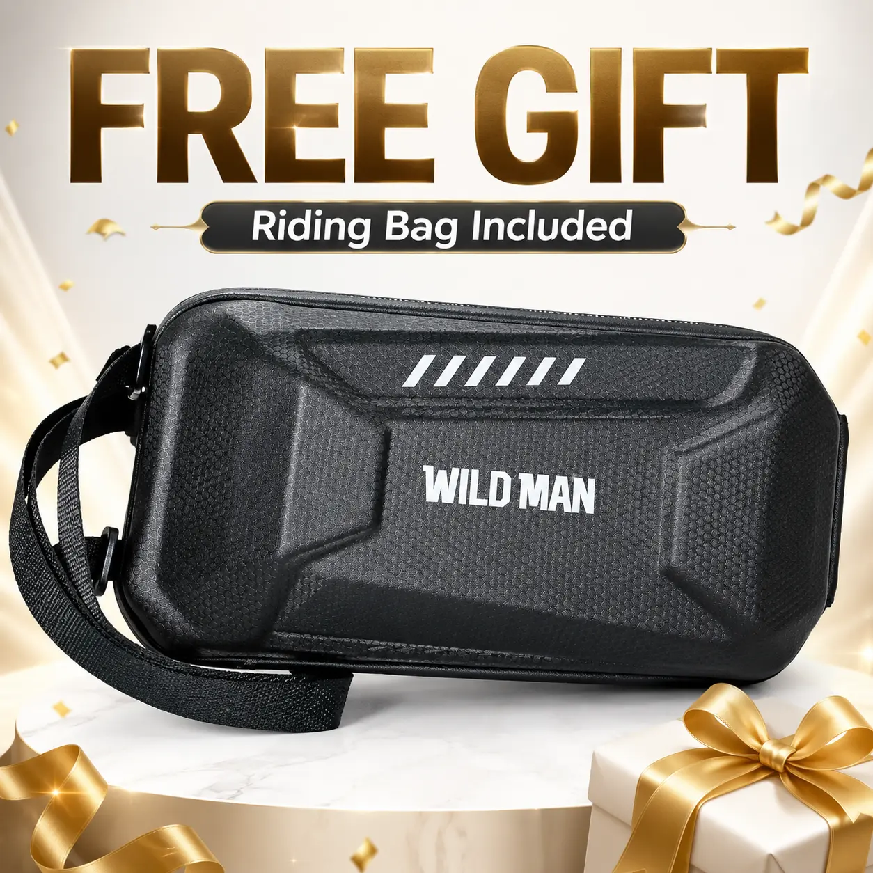 E-Scooter Riding Bag, Hard Shell Front Storage Bag for Electric Scooter, Waterproof Zipper, Easy Install Handlebar Bag