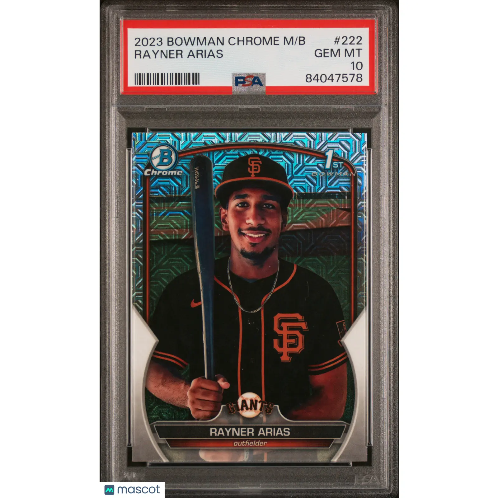 2023 Bowman Mega Box Chrome Rayner Arias PSA 10 GEM MINT San Francisco Giants