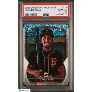 2023 Bowman Mega Box Chrome Rayner Arias PSA 10 GEM MINT San Francisco Giants