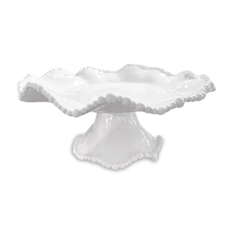 VIDA Alegria Small Pedestal Cake Plate (White)