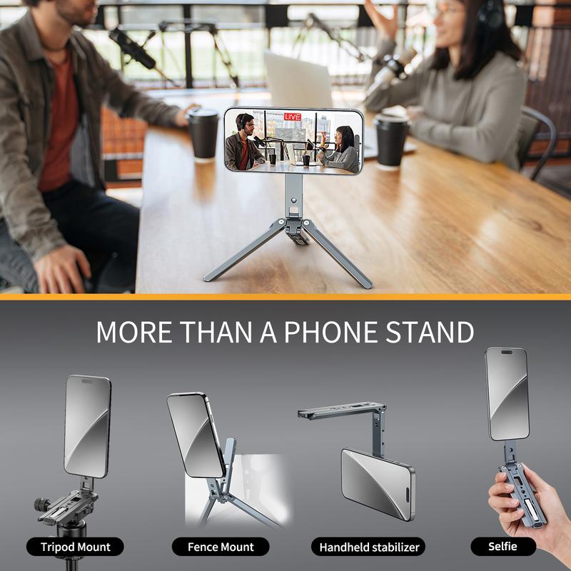 CAMOLO Magnetic Pocket Phone Tripod Foldable Stand with Hook, MG-07/MG-05G Phone Holder Compatiable with Magsafe for iPhone 16 15 14 13 12 Pro Max Plus Series, 1/4" Screw Tripod Mount, 2-in-1 Dual Magnetic for iPhone 15/14/13/12 Plus Pro Max Series / ipad CAMOLO Magnetic Pocket Phone Tripod Foldable Stand with Hook, MG-07/MG-05G Phone Holder Compatiable with Magsafe for iPhone 16 15 14 13 12 Pro Max Plus Series, 1/4" Screw Tripod Mount, 2-in-1 Dual Magnetic for iPhone 15/14/13/12 Plus Pro Max Series / ipad