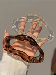 Cloud Shaped Hollow Out Design Hair Claws (2pcs), Fashionable Hair Accessories for Women & Girls, Minimalist Headwear Suitable for Thick Hair