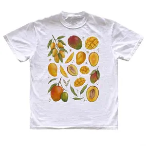 [ SALE UP TO 43% ] Vintage Mango Botanical 90s Shirt, Comfort Colors Tropical Fruit Tee, Exotic Nature Y2k Top