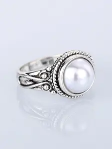 Fashion Faux Pearl Decorated Ring, Fashion Rings, Pearl Embellished, Fashion Jewelry for Party, Daily Clothing Decor, Trendy All-match & Exquisite Jewelry for Birthday Gift