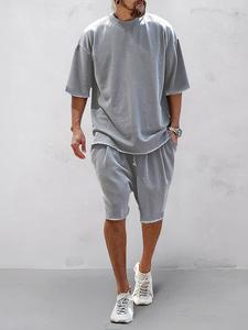 COOFANDY Casual Loose Fit Solid Sports Sets Sweat Suit Textured Sweatsuit