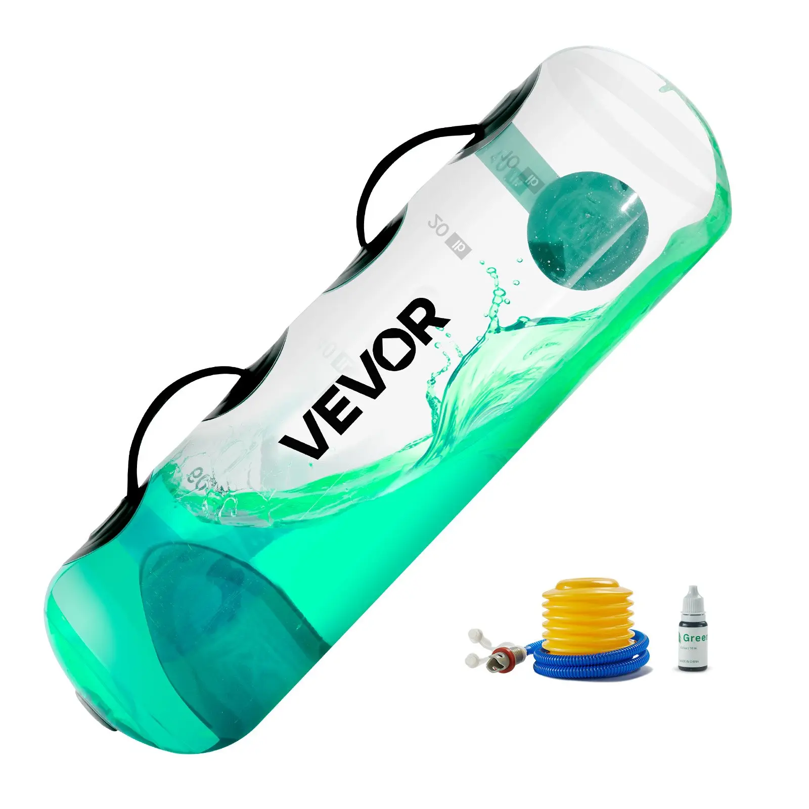VEVOR Water Weights Aqua Bag, Large Aqua Bags for Workout, 50 lbs Adjustable Portable Stability Fitness Full Body Exercise Equipment, for Strength Core and Balance Training, Home Gym Exercise, Clear