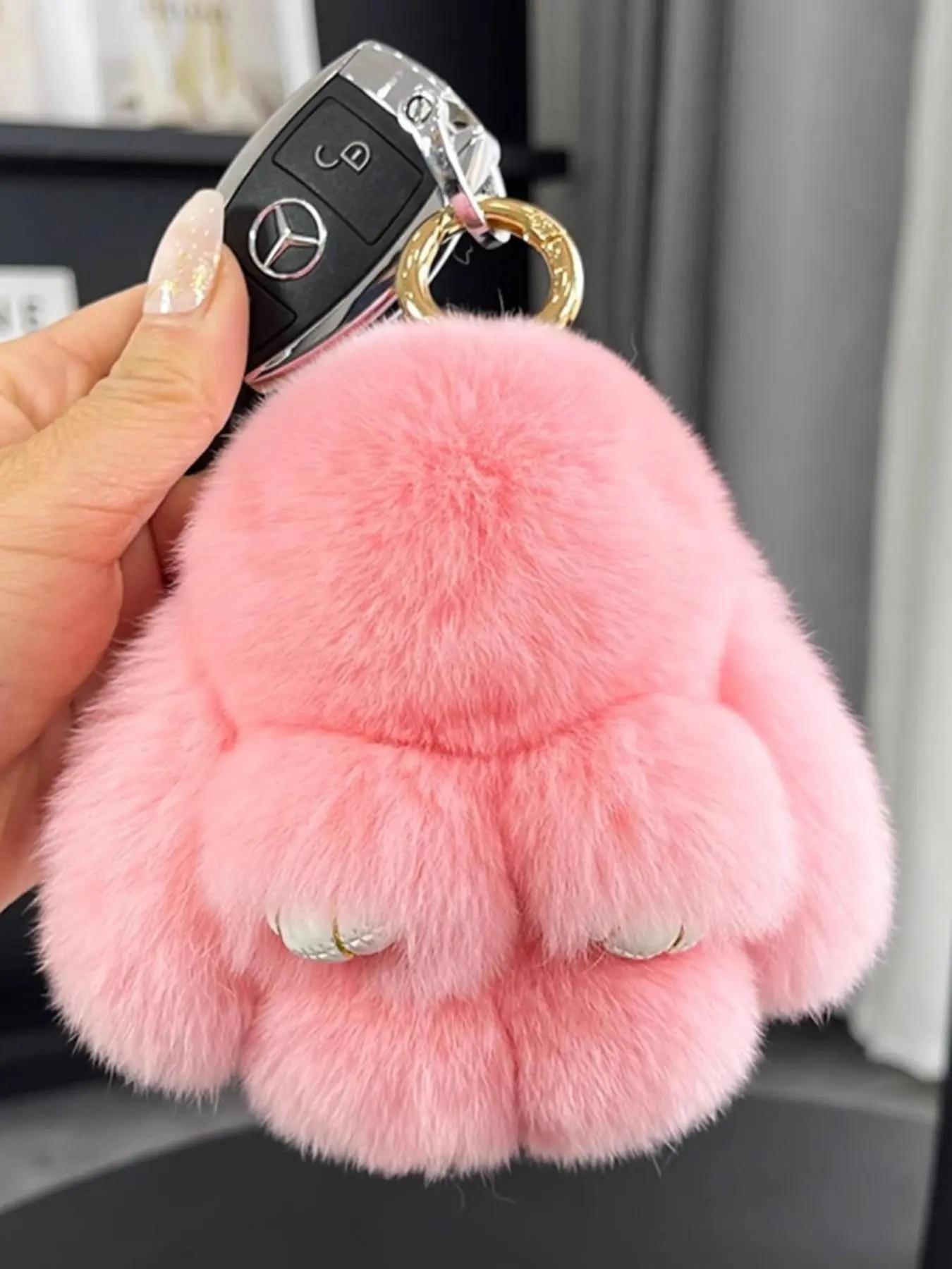 Buy 1 Get 1 Free! 2026 New Handmade Bunny Keychain with Tin Box Adorable Plush PomPom for Stocking Stuffers Cute Gifts for Girlfriend and Mom Soft Plush Toy for Mother's Day Gift, Easter
