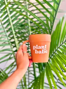 Plant Babe Terracotta Coffee Mug, Plant Gifts, Plant Lover, Planter, Succulents, Gifts for Her, Mom, Valentine's Day Gifts, Christmas, Birthday Gifts